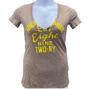 Vintage Abercrombie Y2K Shirt Brown‎ Small